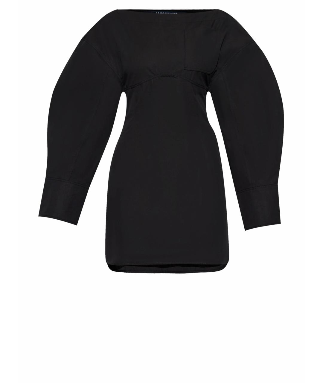 JACQUEMUS Черное хлопковое платье, фото 1