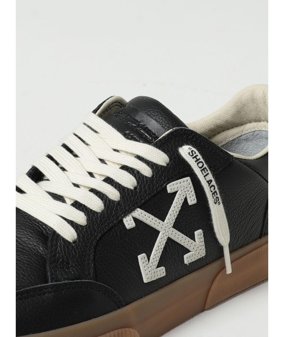 OFF-WHITE Черные низкие кроссовки / кеды, фото 4