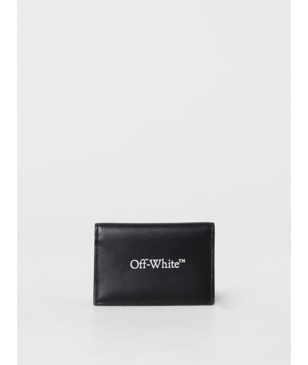OFF-WHITE Черный кожаный кардхолдер, фото 4