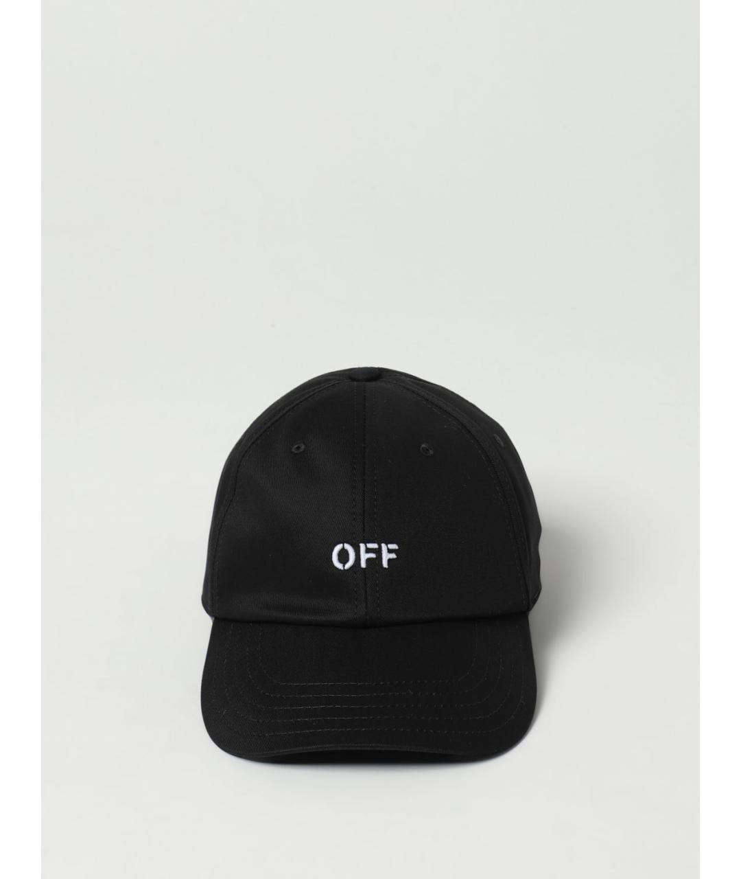 OFF-WHITE Черная хлопковая кепка/бейсболка, фото 2