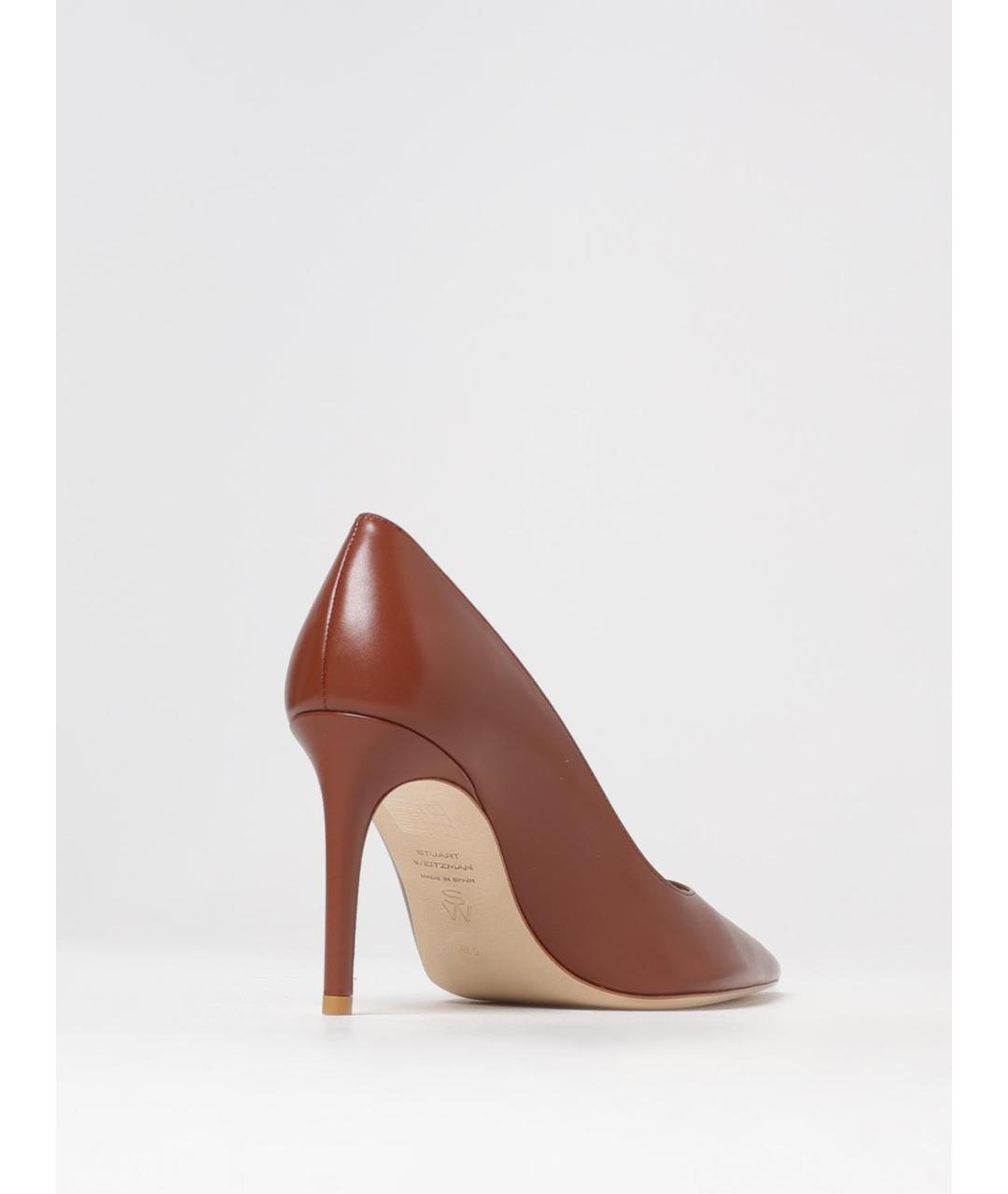 STUART WEITZMAN Коричневые кожаные туфли, фото 3