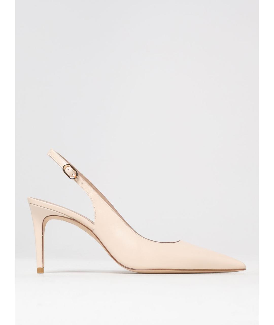 STUART WEITZMAN Бежевые кожаные туфли, фото 5