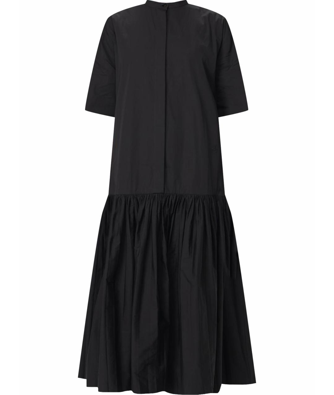JIL SANDER Черное хлопковое повседневное платье, фото 1
