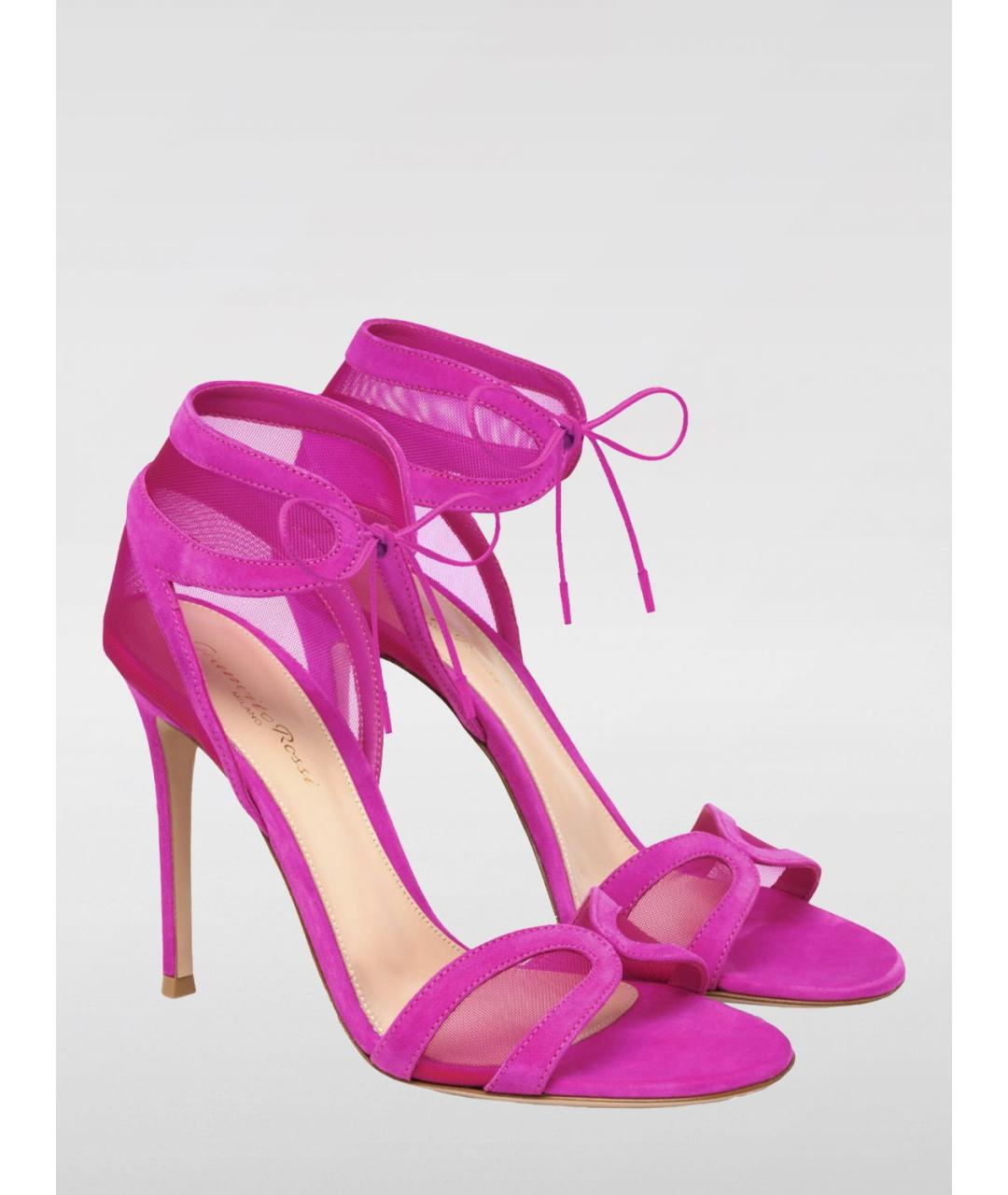 GIANVITO ROSSI Розовые босоножки, фото 2