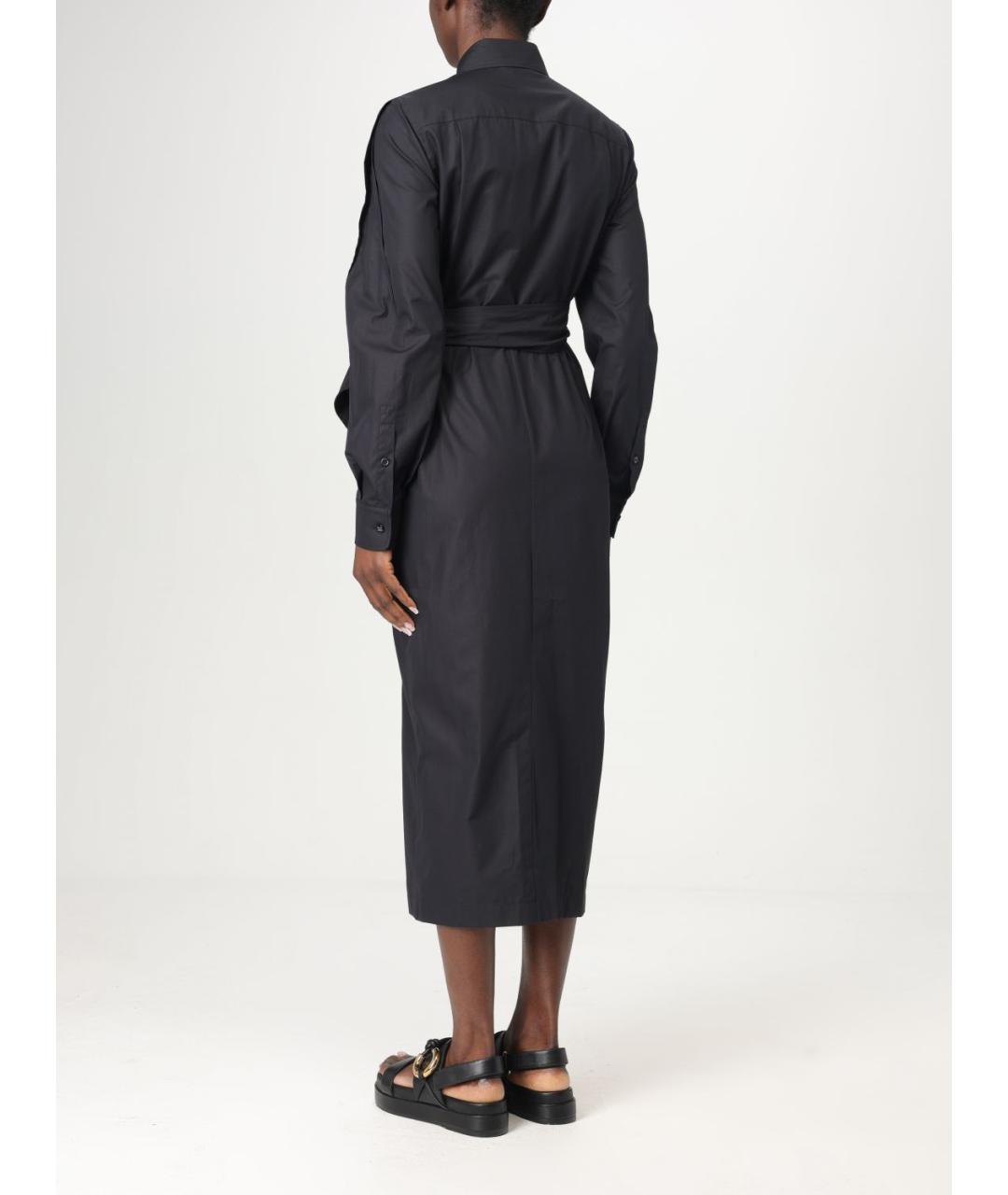 MAX MARA Черное хлопковое повседневное платье, фото 3