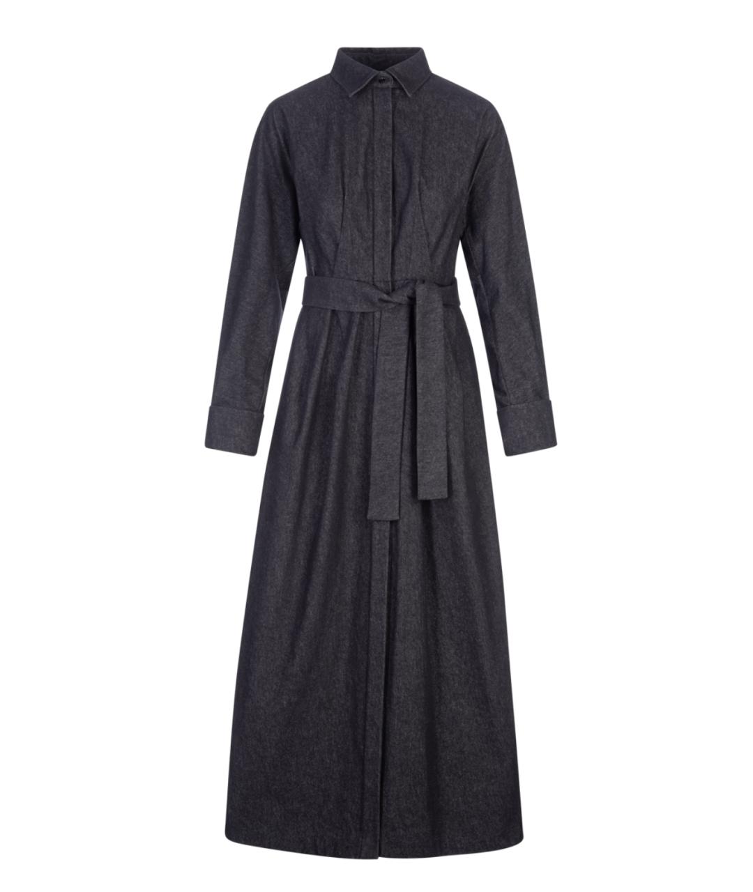 MAX MARA Синее хлопковое повседневное платье, фото 1