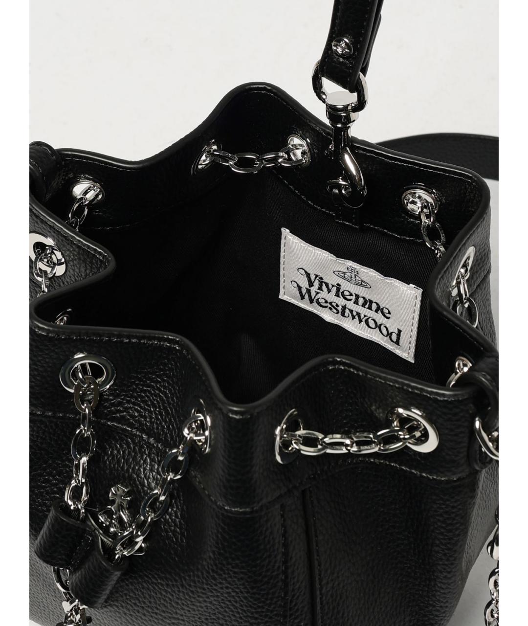 VIVIENNE WESTWOOD Черная сумка с короткими ручками, фото 5