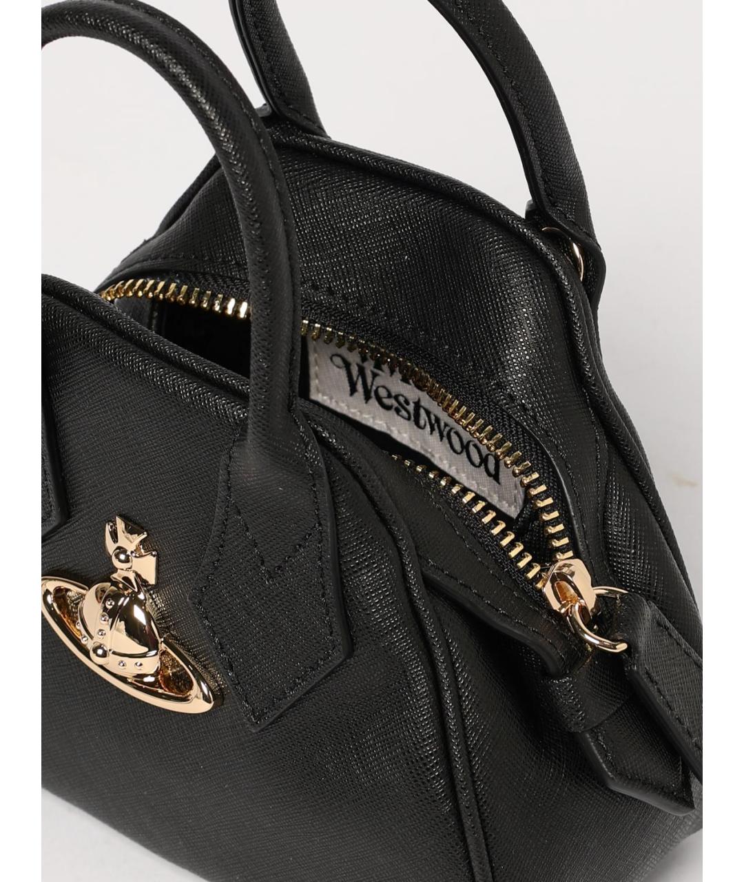 VIVIENNE WESTWOOD Черная сумка с короткими ручками, фото 5