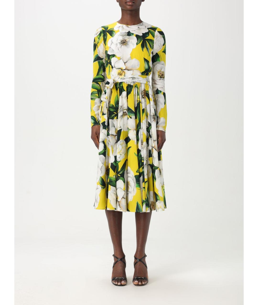 DOLCE&GABBANA Мульти вискозное повседневное платье, фото 2