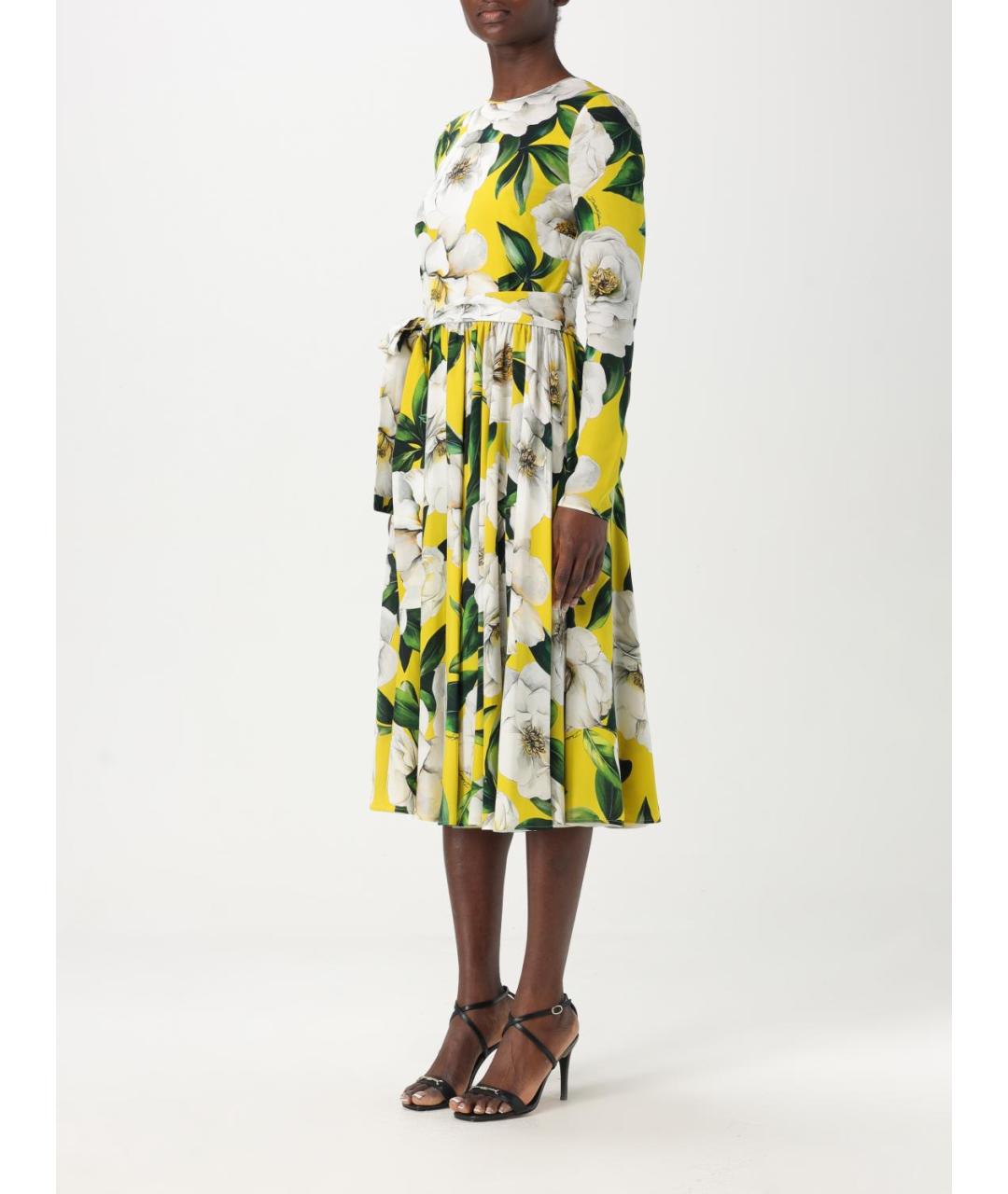 DOLCE&GABBANA Мульти вискозное повседневное платье, фото 4