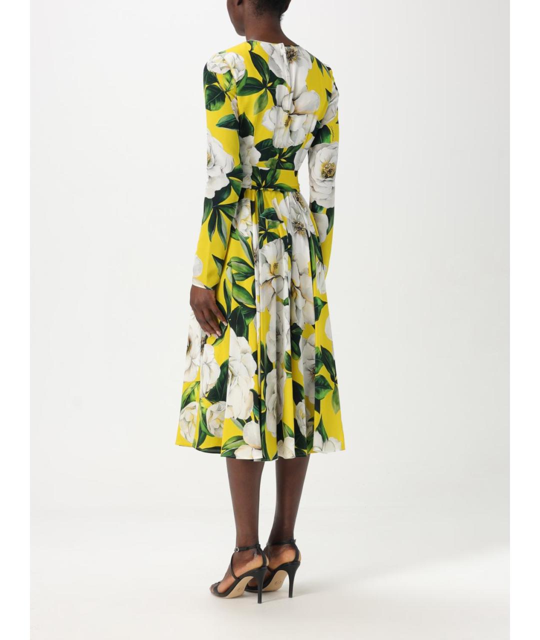DOLCE&GABBANA Мульти вискозное повседневное платье, фото 3