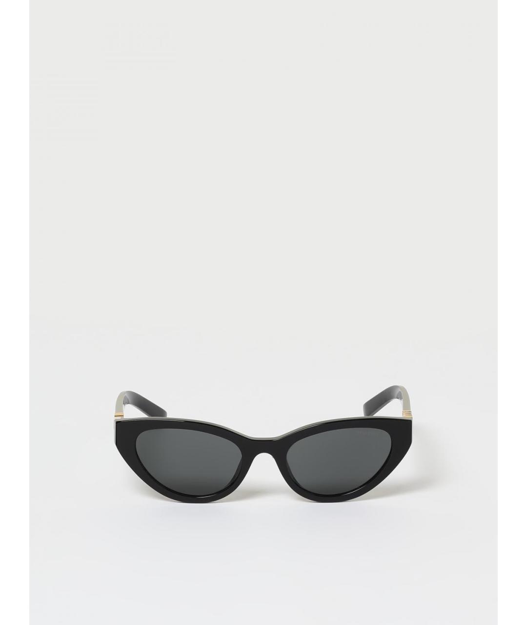 MIU MIU Черные пластиковые солнцезащитные очки, фото 3