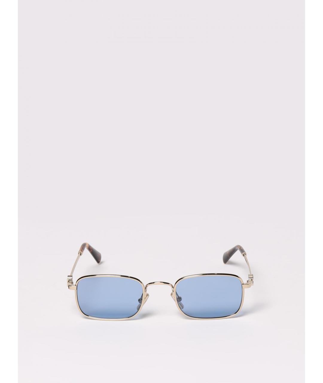 MIU MIU Золотые металлические солнцезащитные очки, фото 3