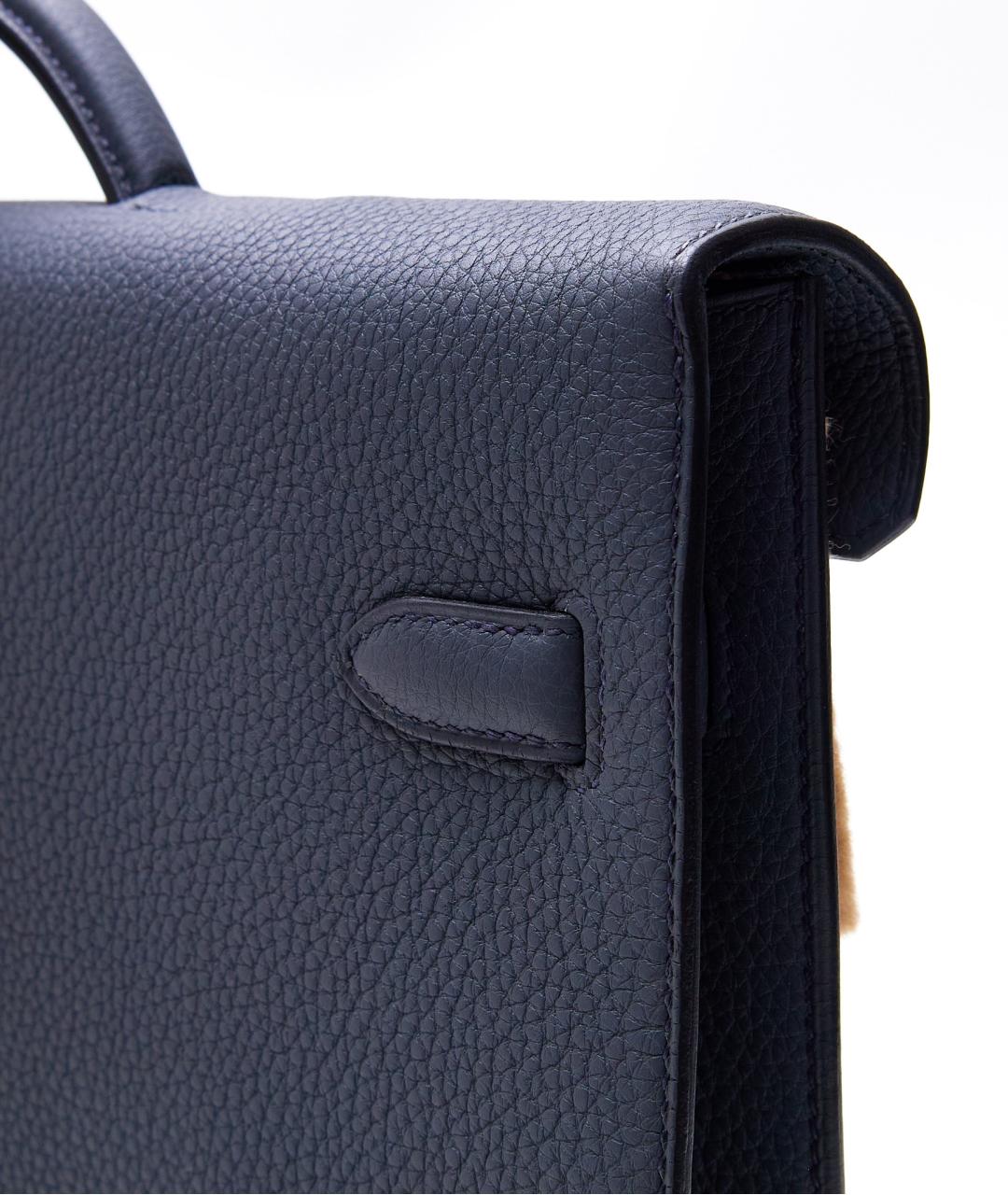 HERMES Серый кожаный портфель, фото 6