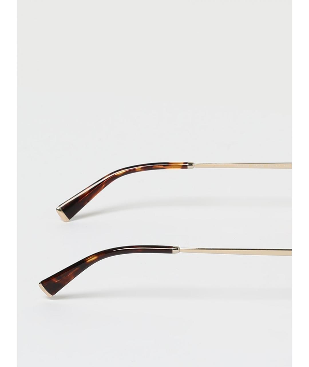 MIU MIU Золотые металлические солнцезащитные очки, фото 4