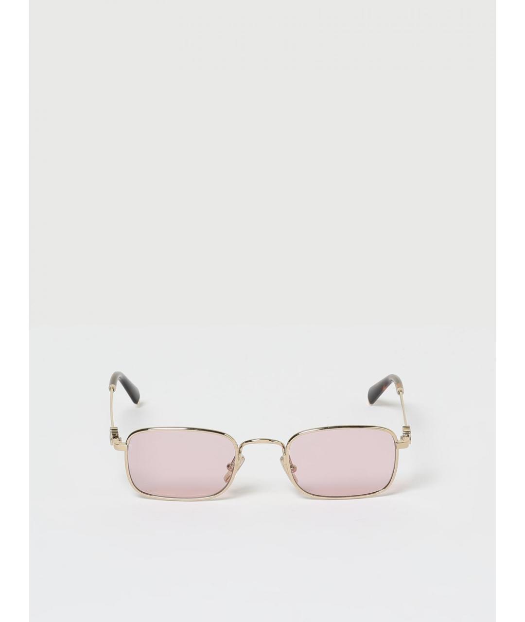 MIU MIU Золотые металлические солнцезащитные очки, фото 3