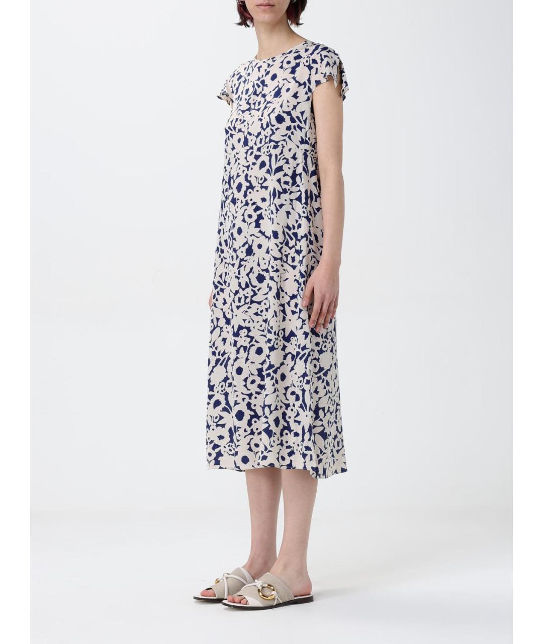 'S MAX MARA Мульти шелковое платье, фото 4