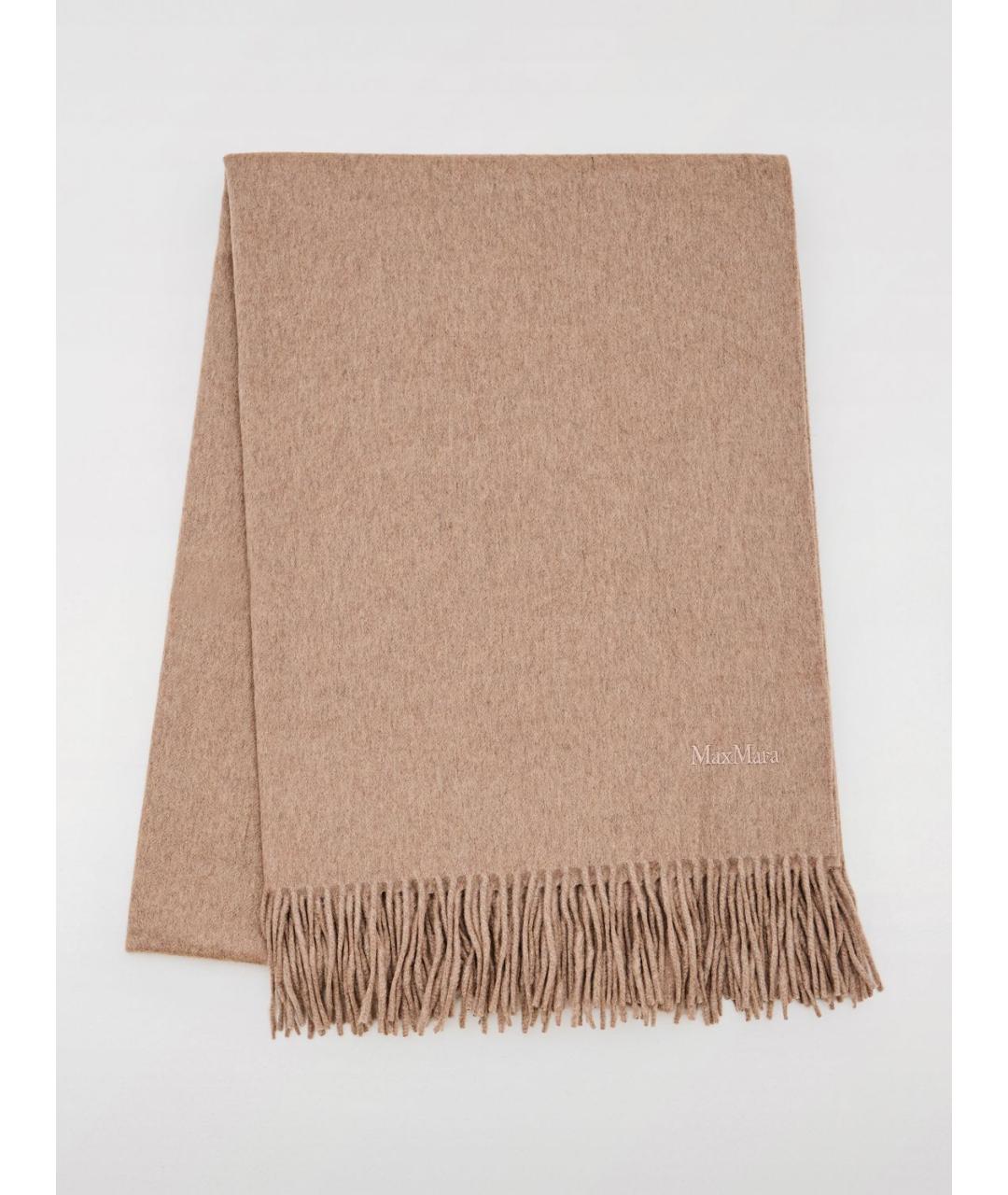 MAX MARA Коричневый шарф, фото 3