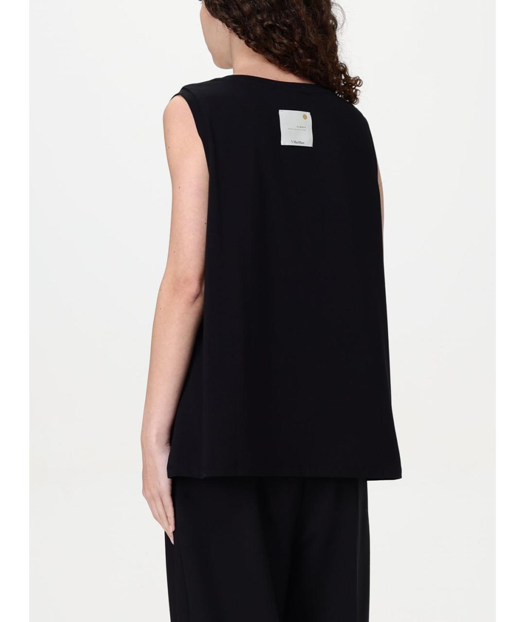 'S MAX MARA Черная майка, фото 3