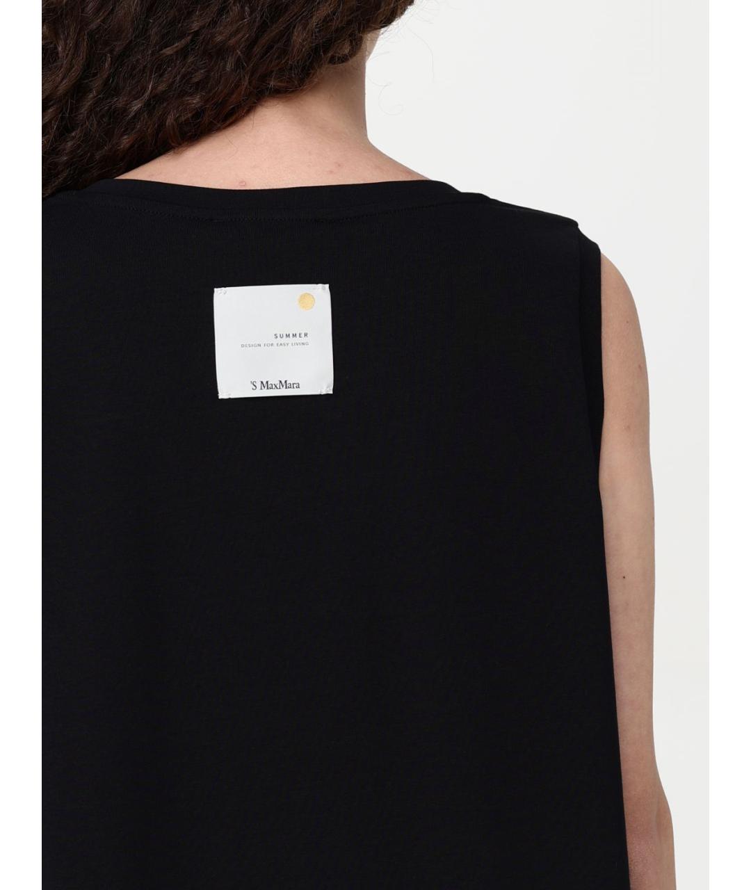 'S MAX MARA Черная майка, фото 5