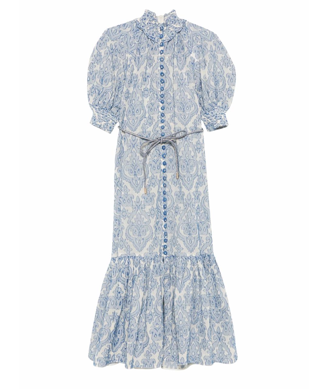 ZIMMERMANN Голубое хлопковое повседневное платье, фото 1