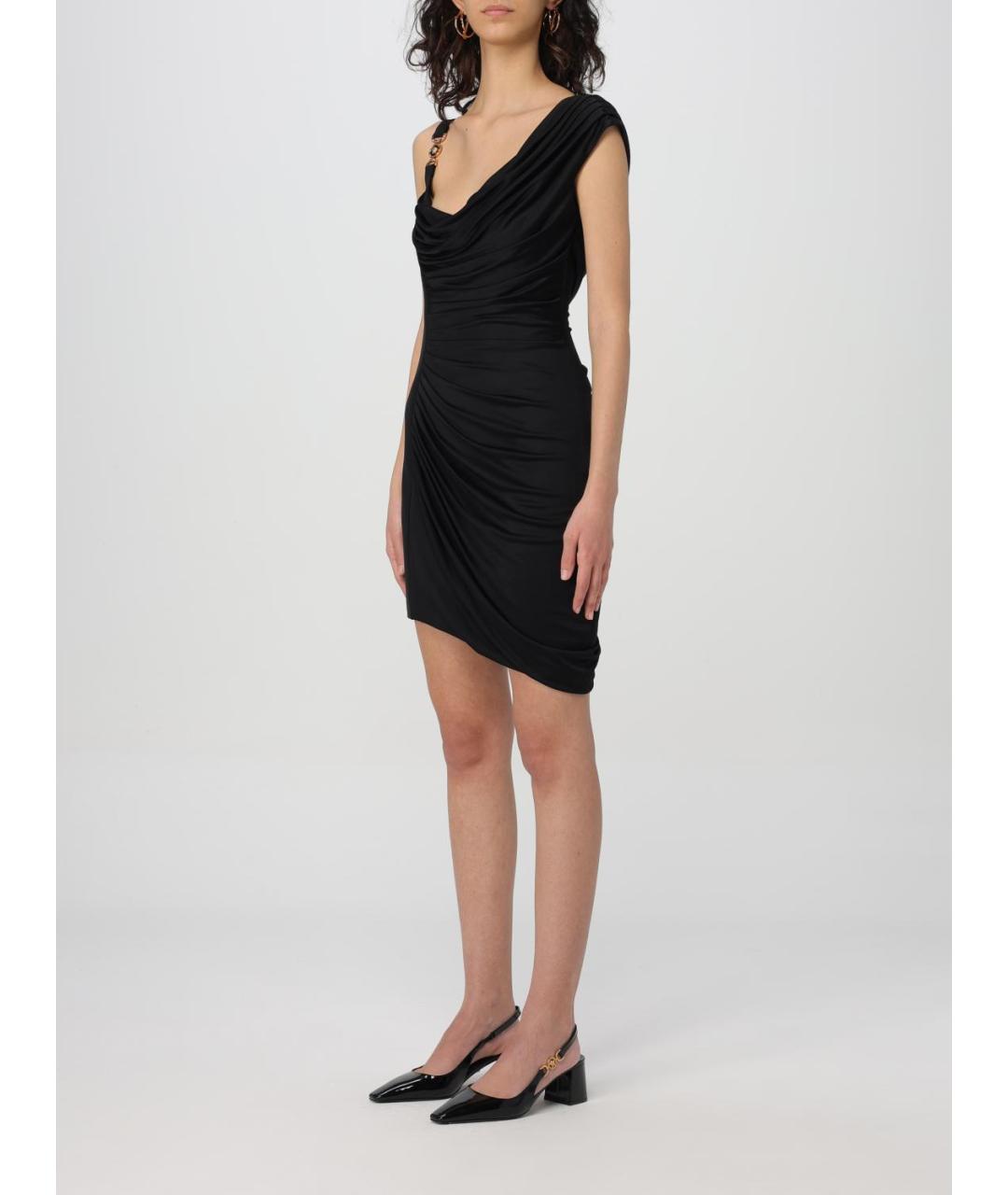 VERSACE Черное коктейльное платье, фото 4