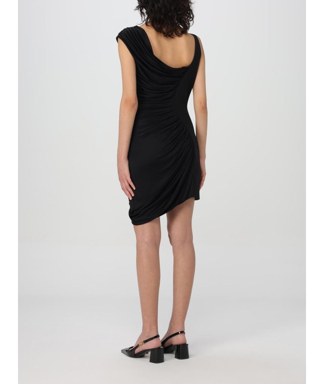 VERSACE Черное коктейльное платье, фото 3