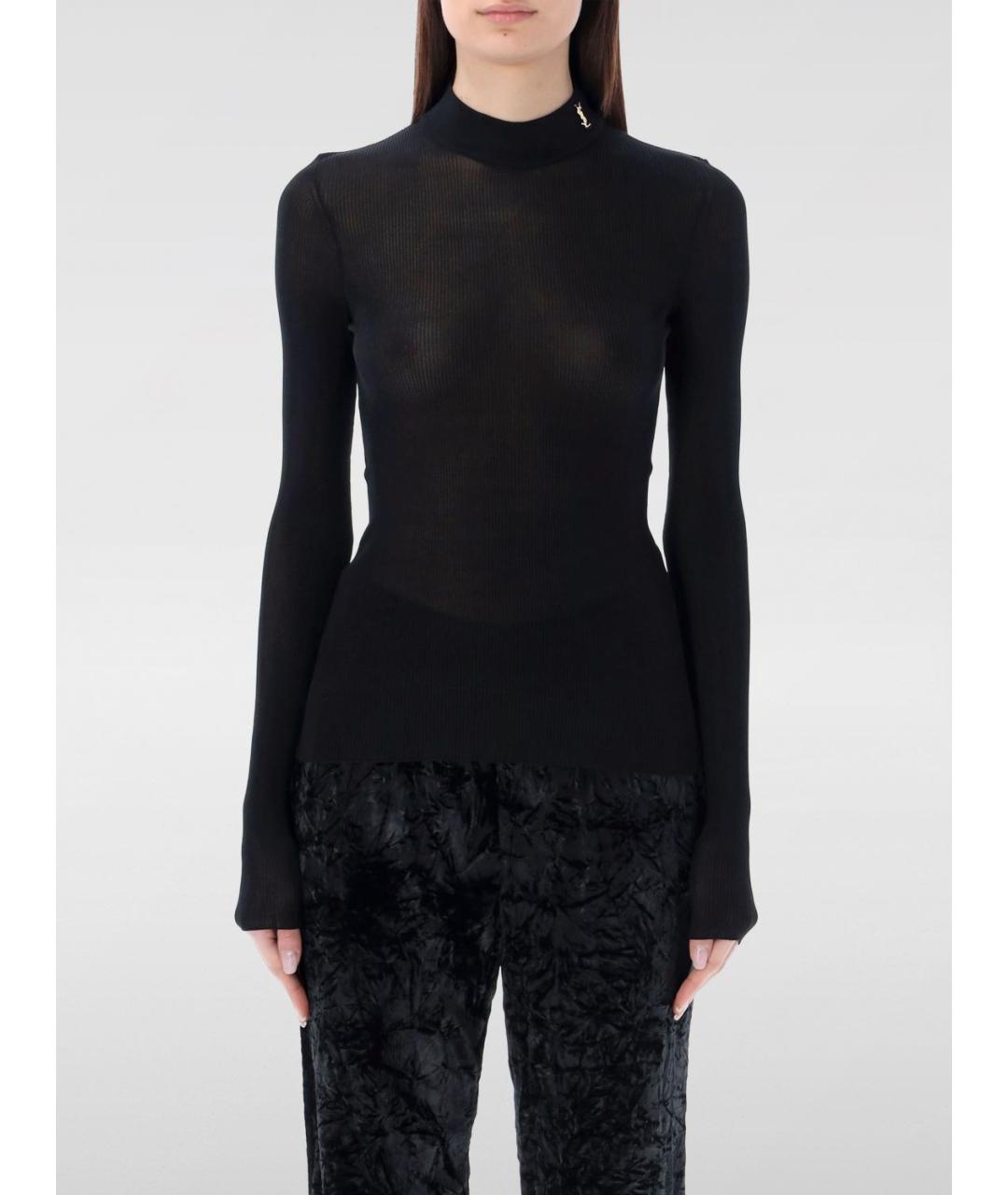 SAINT LAURENT Черный джемпер / свитер, фото 2