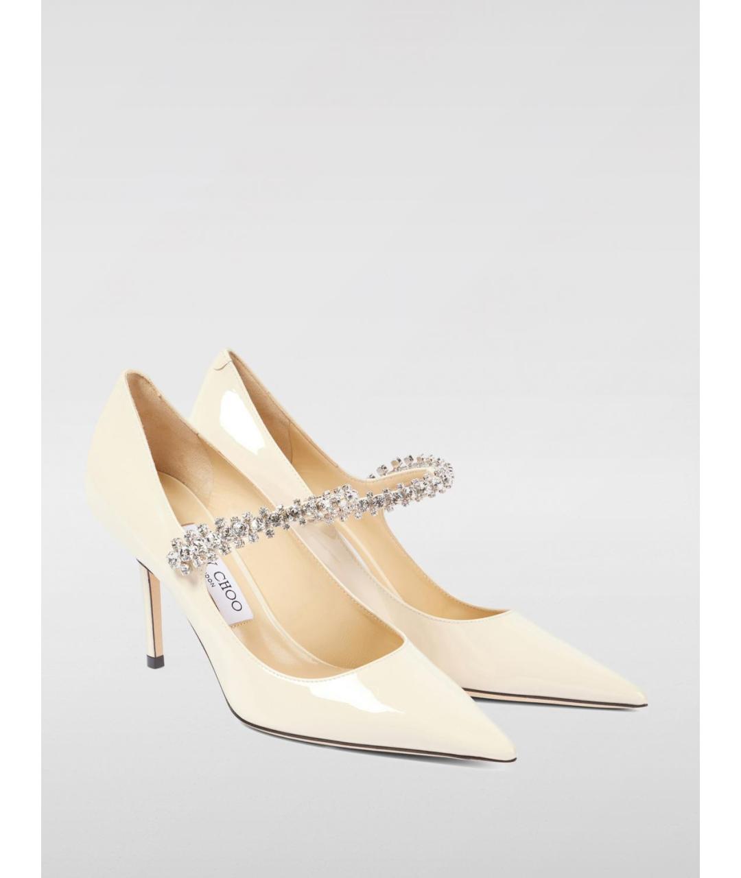 JIMMY CHOO Бежевые туфли из лакированной кожи, фото 2