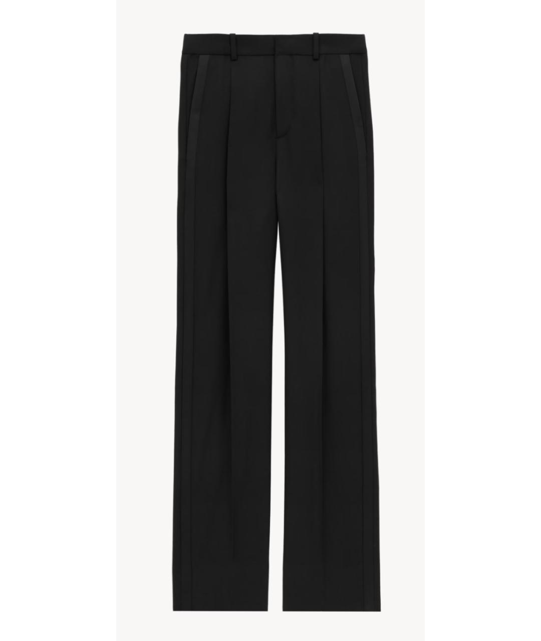 SAINT LAURENT Черные шерстяные классические брюки, фото 5