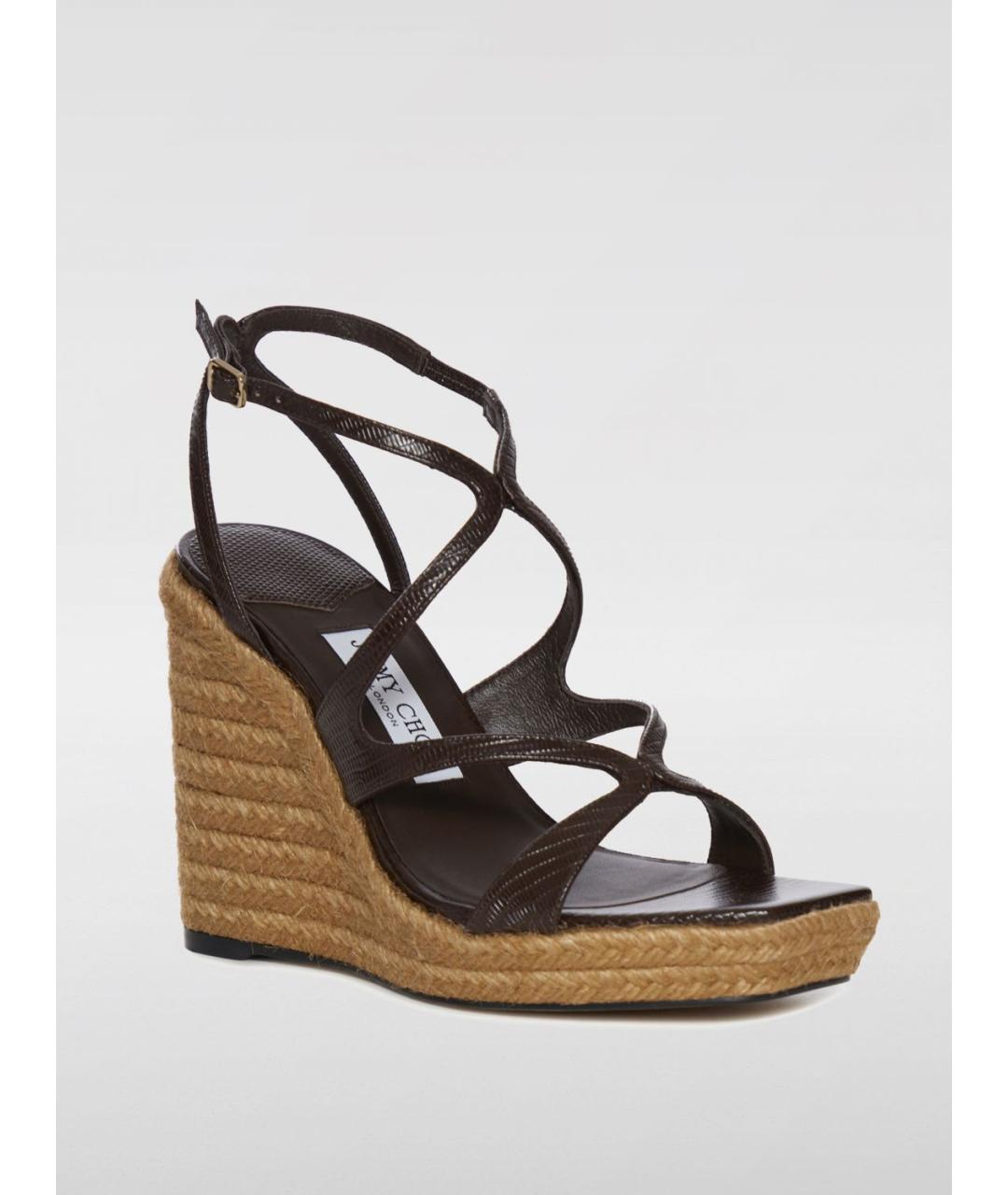 JIMMY CHOO Коричневые босоножки, фото 2