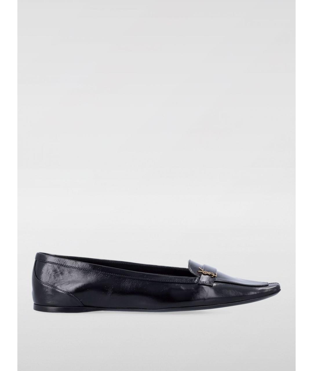 SAINT LAURENT Черные кожаные балетки, фото 4
