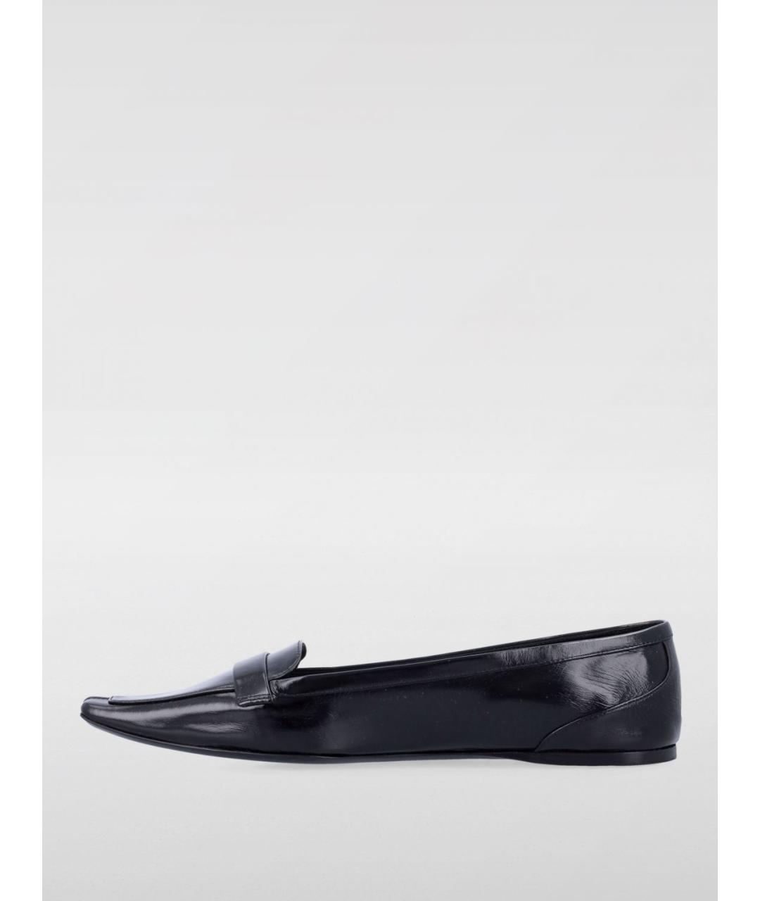SAINT LAURENT Черные кожаные балетки, фото 3