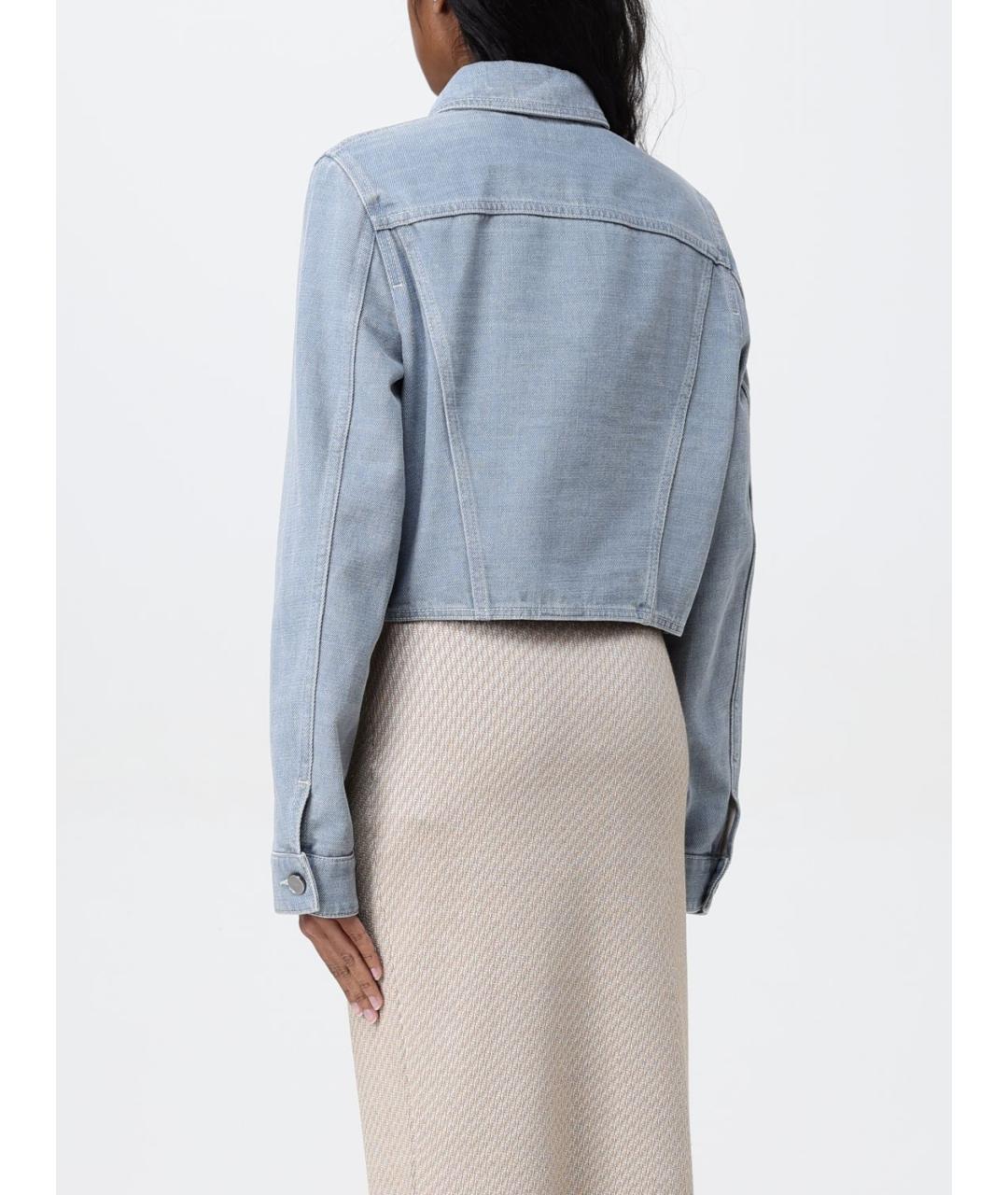 FENDI Голубая хлопковая куртка, фото 4