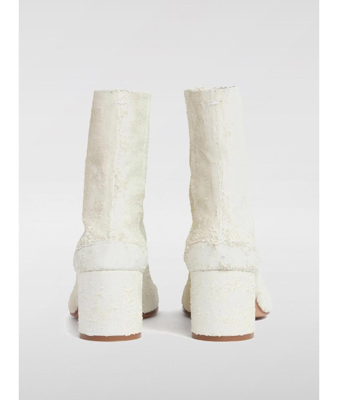 MAISON MARGIELA Бежевые кожаные ботильоны, фото 4