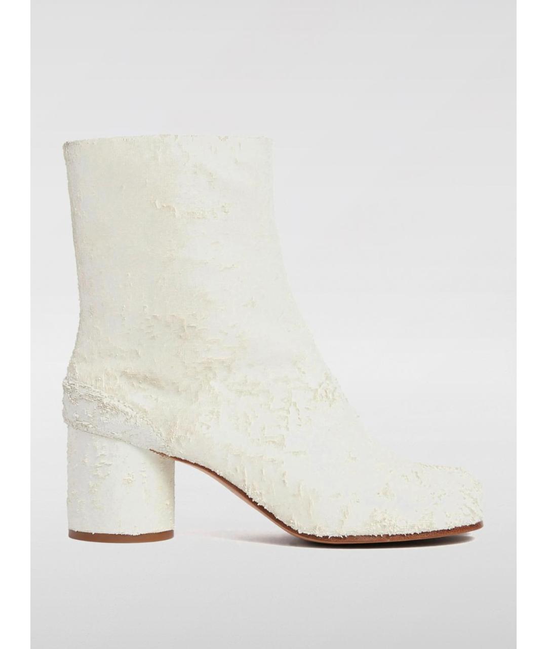 MAISON MARGIELA Бежевые кожаные ботильоны, фото 7