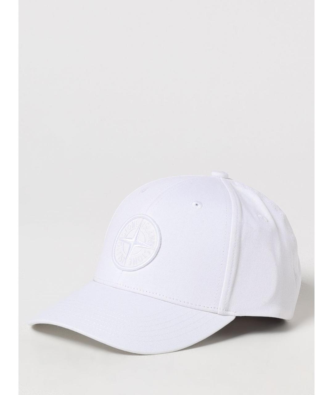 STONE ISLAND Белая хлопковая кепка/бейсболка, фото 4