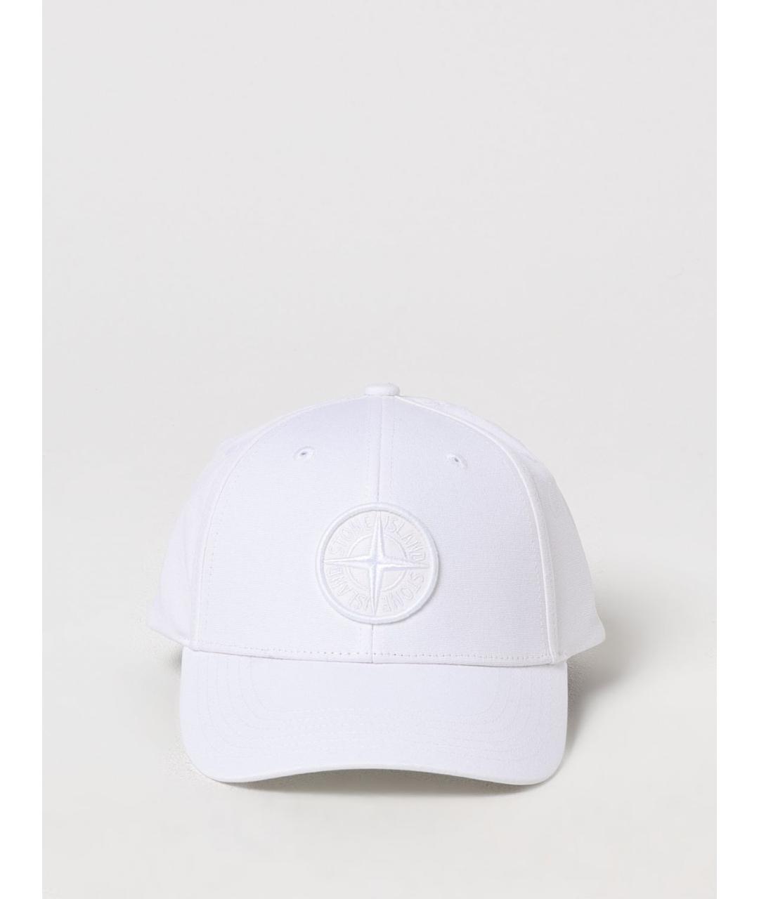 STONE ISLAND Белая хлопковая кепка/бейсболка, фото 2