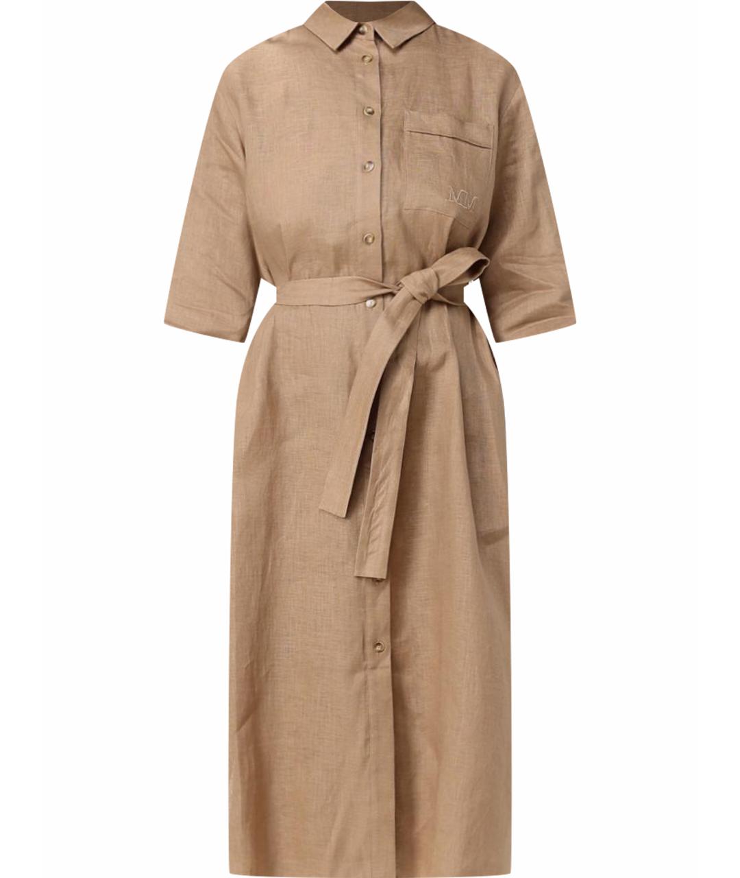 MAX MARA Бежевое повседневное платье, фото 1