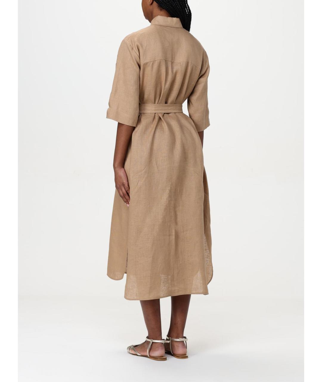 MAX MARA Бежевое повседневное платье, фото 2