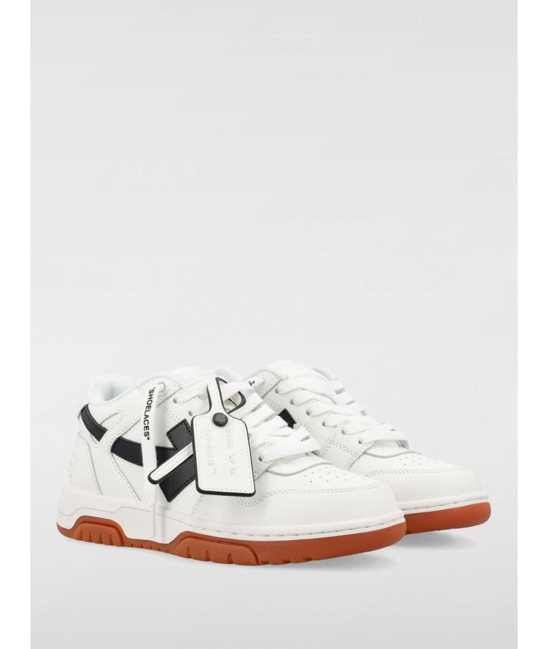 OFF-WHITE Белые кожаные кеды, фото 2