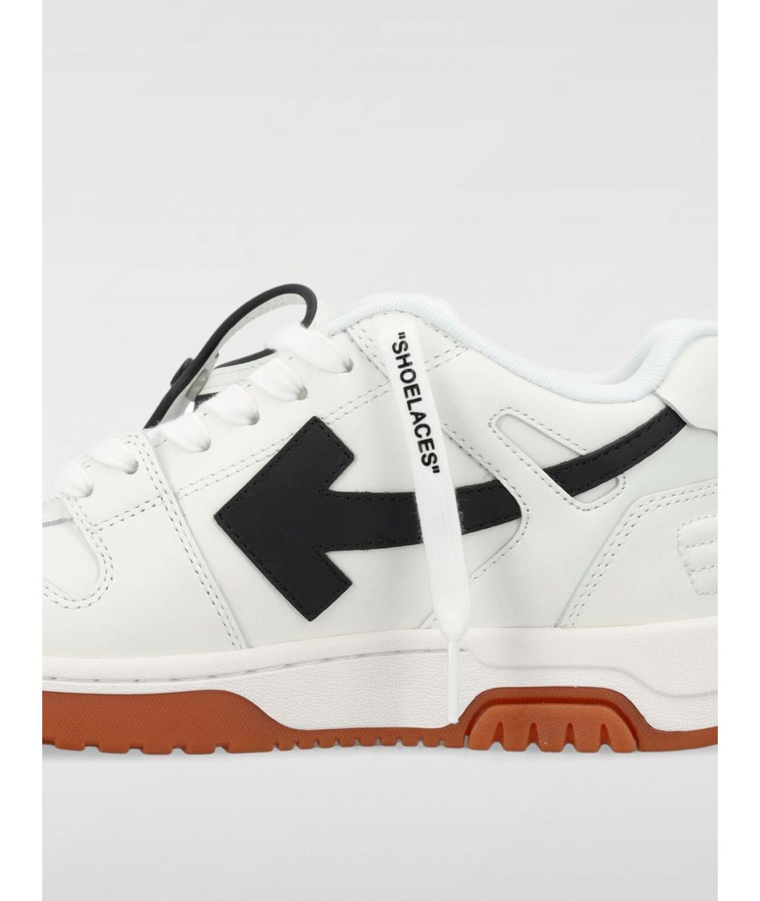 OFF-WHITE Белые кожаные кеды, фото 4