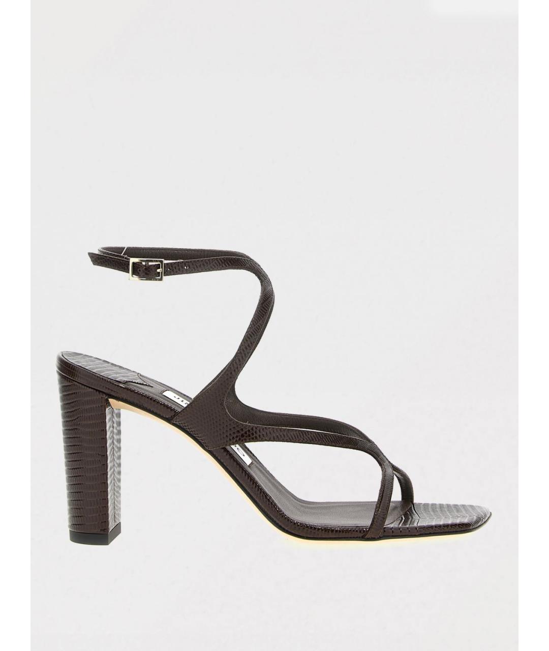 JIMMY CHOO Коричневые босоножки, фото 5