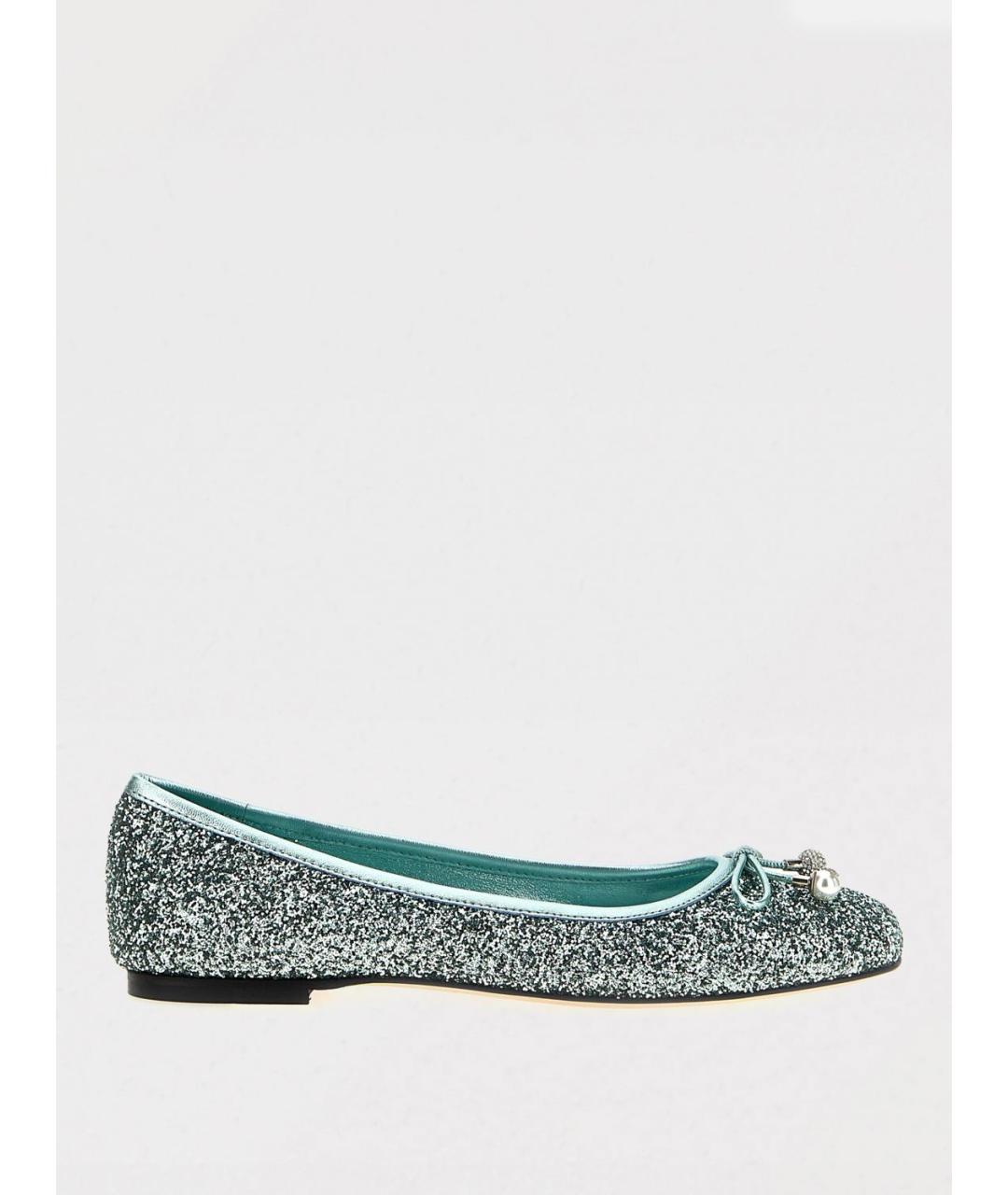 JIMMY CHOO Бирюзовые балетки, фото 5