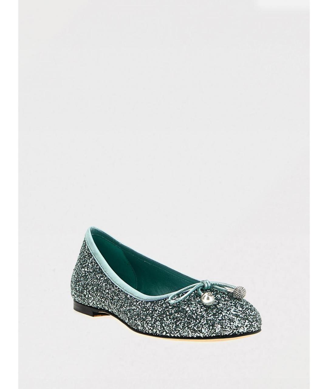 JIMMY CHOO Бирюзовые балетки, фото 2