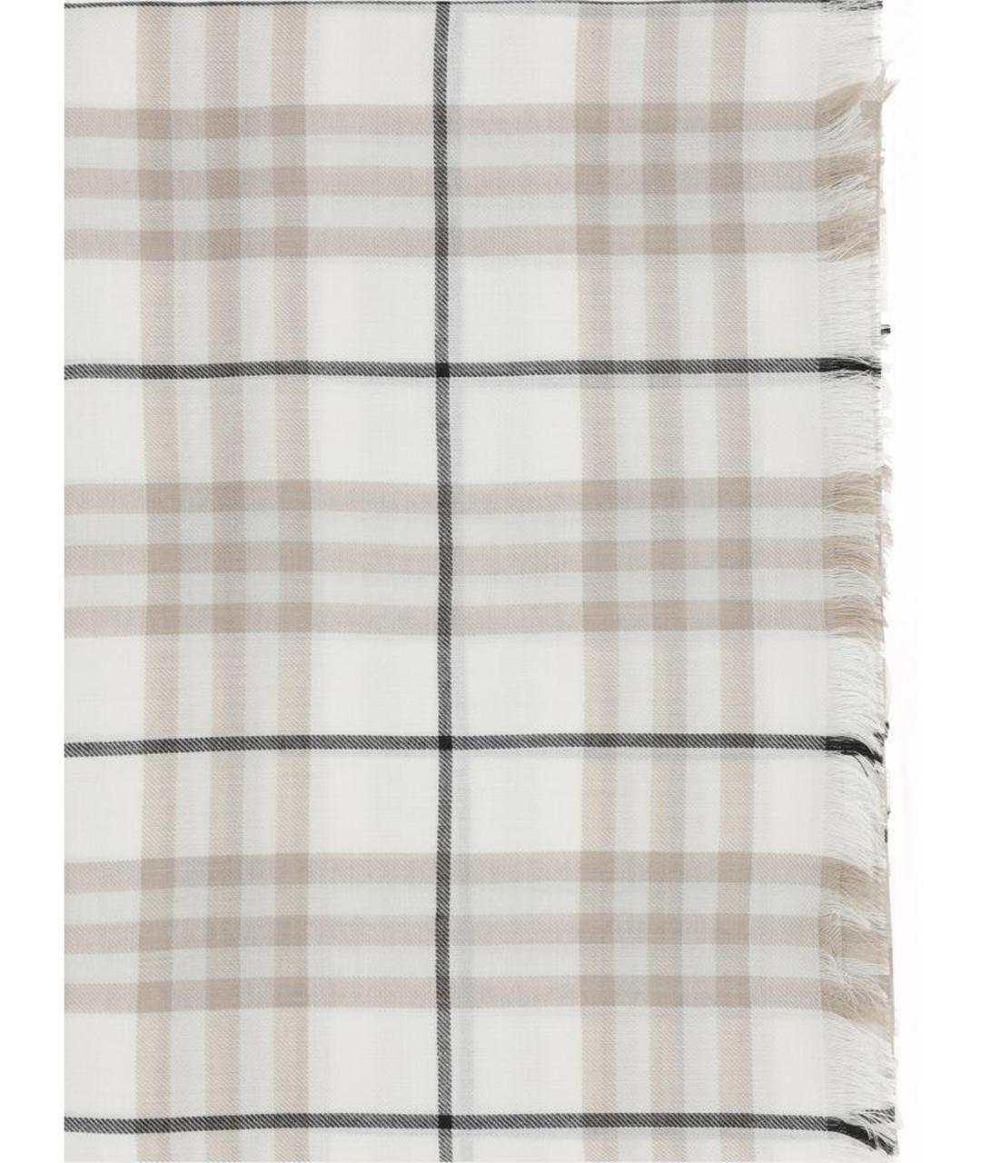 BURBERRY Белый шарф, фото 1
