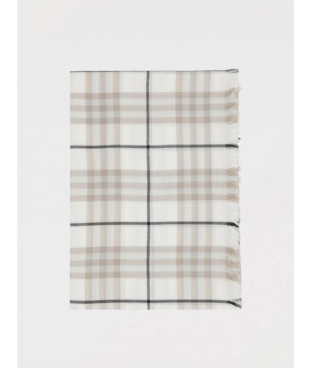 BURBERRY Белый шарф, фото 4