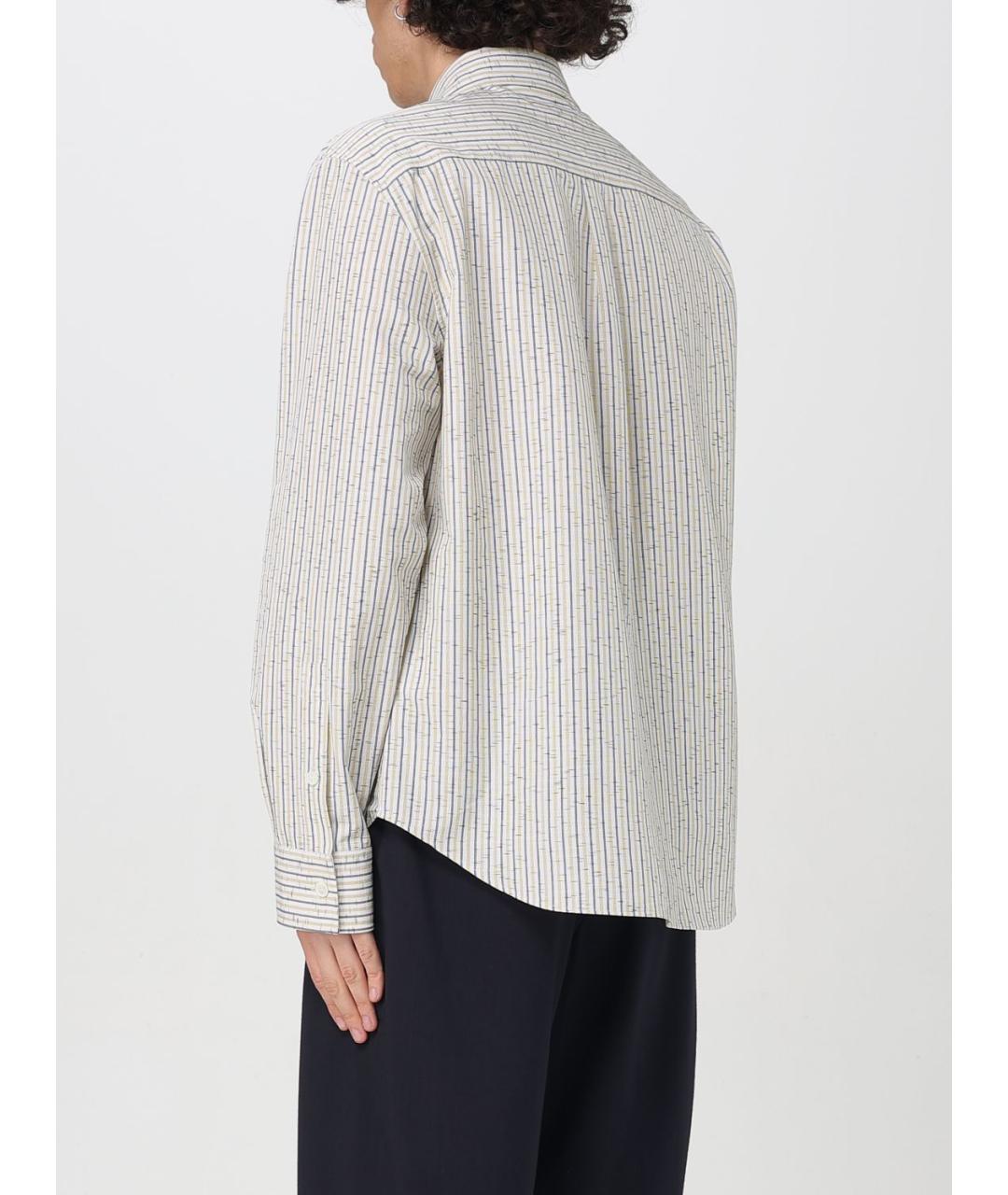 BOTTEGA VENETA Белая хлопковая кэжуал рубашка, фото 3