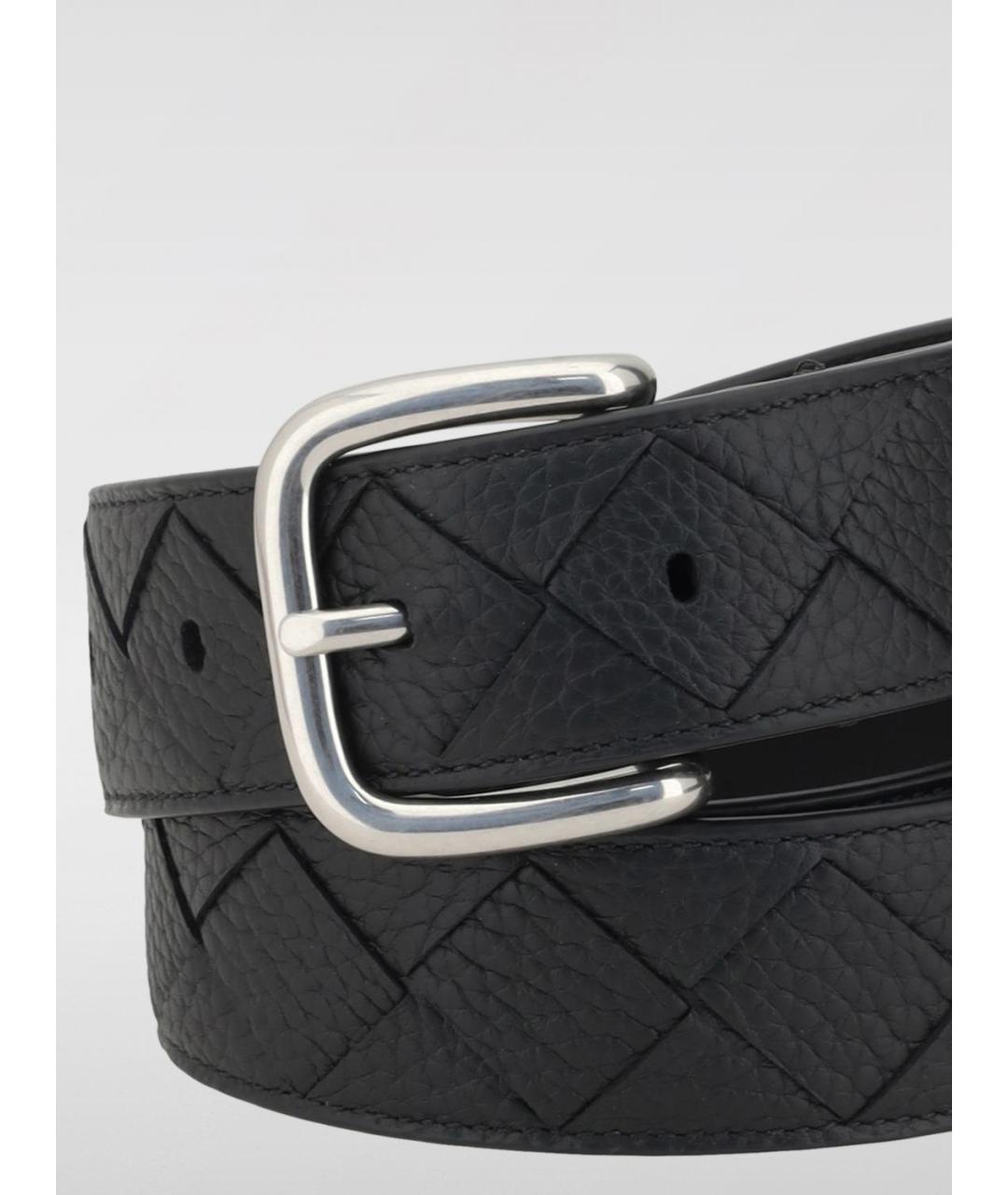 BOTTEGA VENETA Черный кожаный ремень, фото 2