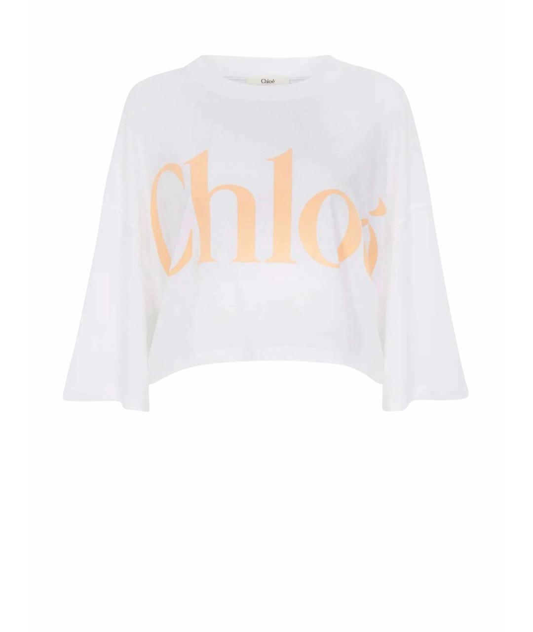 CHLOE Белая хлопковая футболка, фото 1
